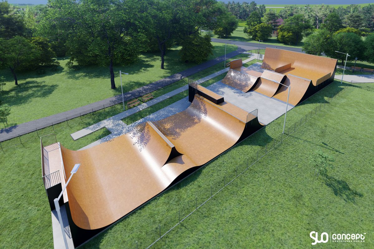 Projekt skateparku drewnianego modułowego - Wieprz-Frydrychowice