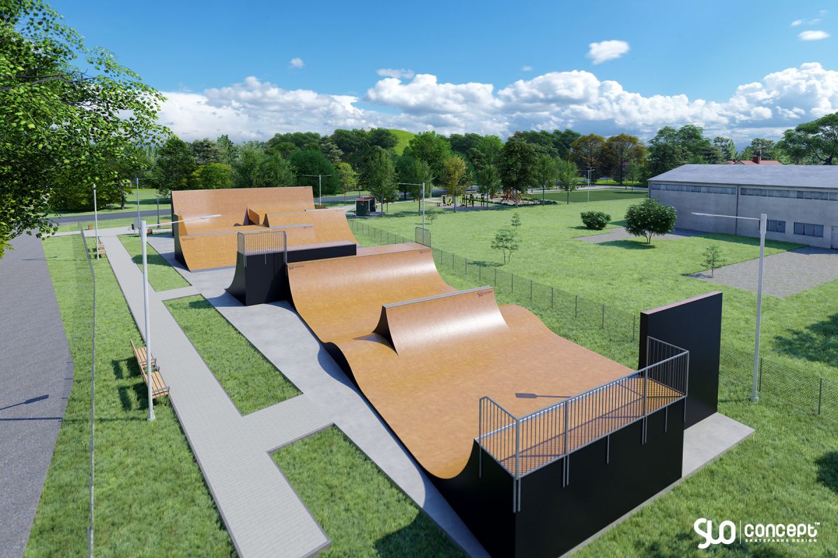 Projekt skateparku drewnianego modułowego - Wieprz-Frydrychowice