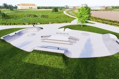 Projekt skateparku i pumptracku - Niepołomice Błonia 