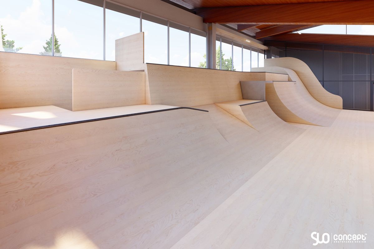 Projekt skateparku modułowego indoor - Żory