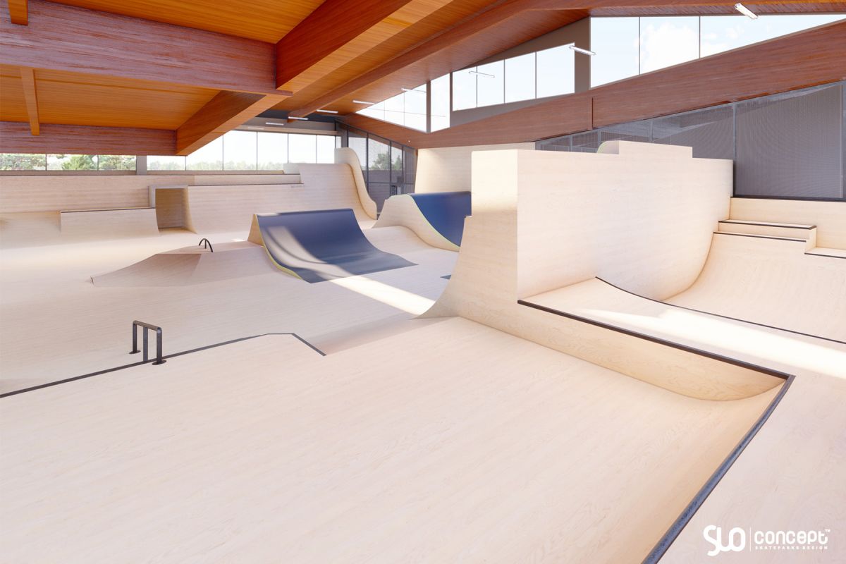 Projekt skateparku modułowego indoor - Żory