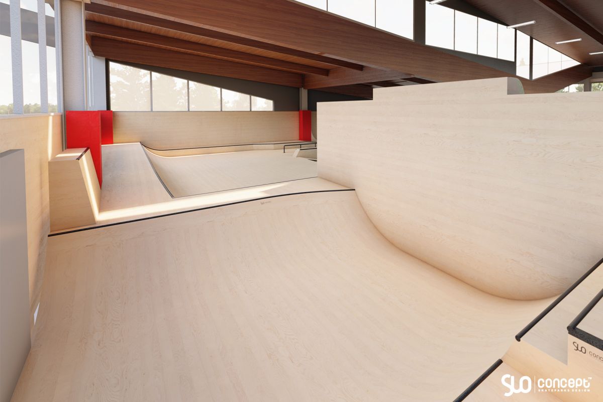 Projekt skateparku modułowego indoor - Żory