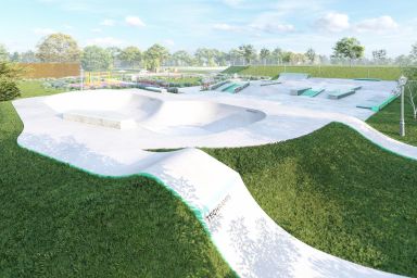 Entwurf eines Skateparks aus Beton – Wojkowice