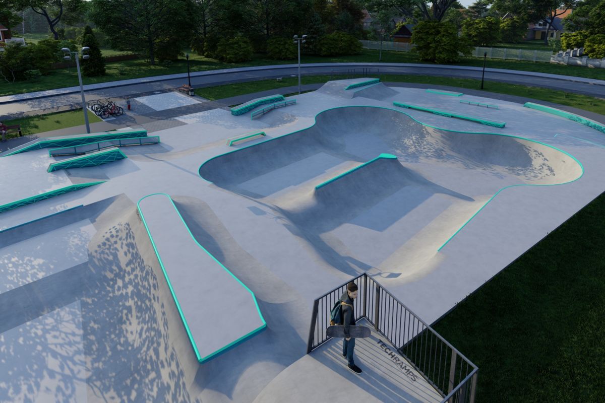 Projekt skateparku betonowego - Zielonka k. Warszawy