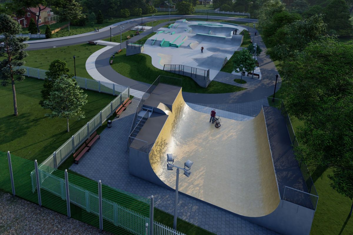 Projekt skateparku betonowego - Zielonka k. Warszawy