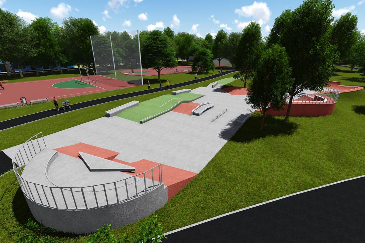 Projekt skateparku - Kraków - Park Jordana