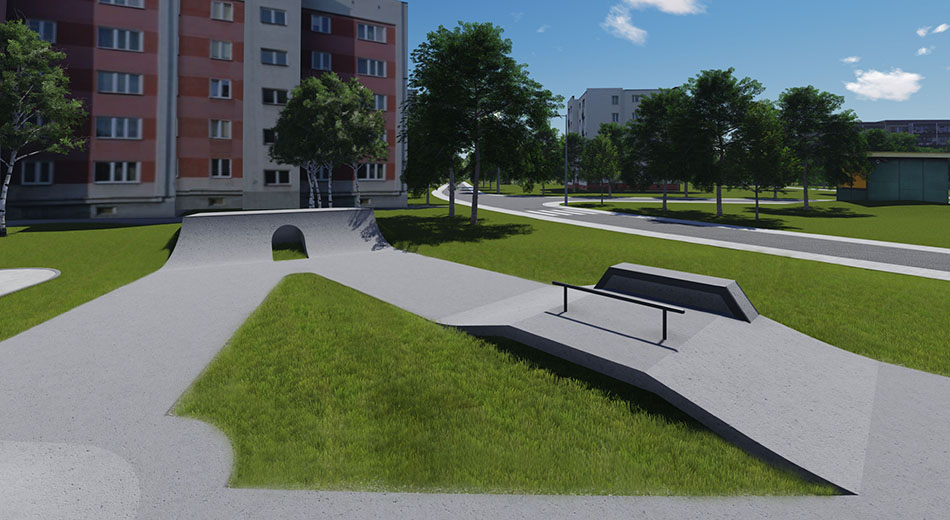 Projekt skateparku betonowego - Przemyśl