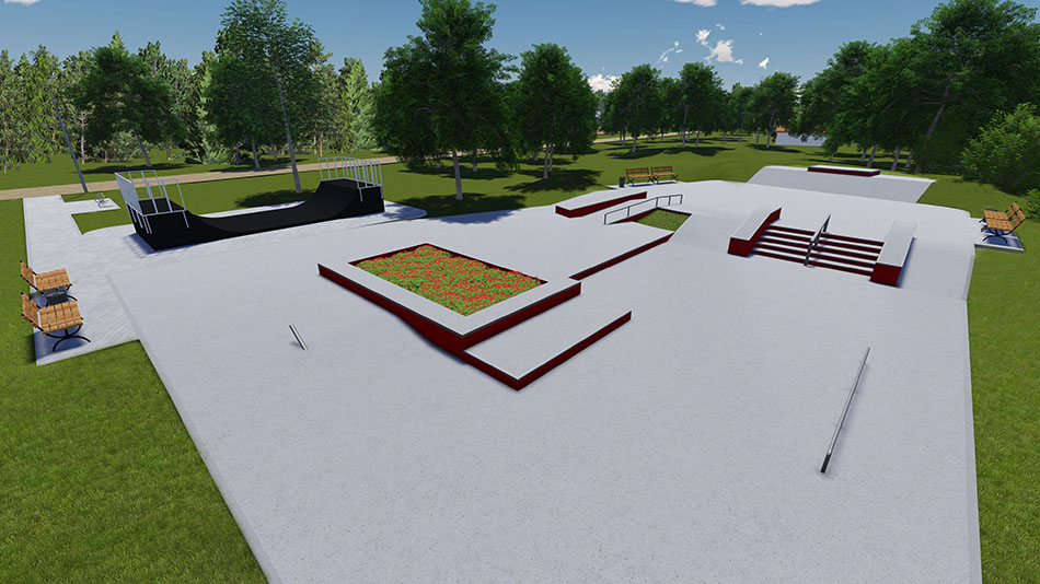 Projekt skateparku betonowego - Stepnica