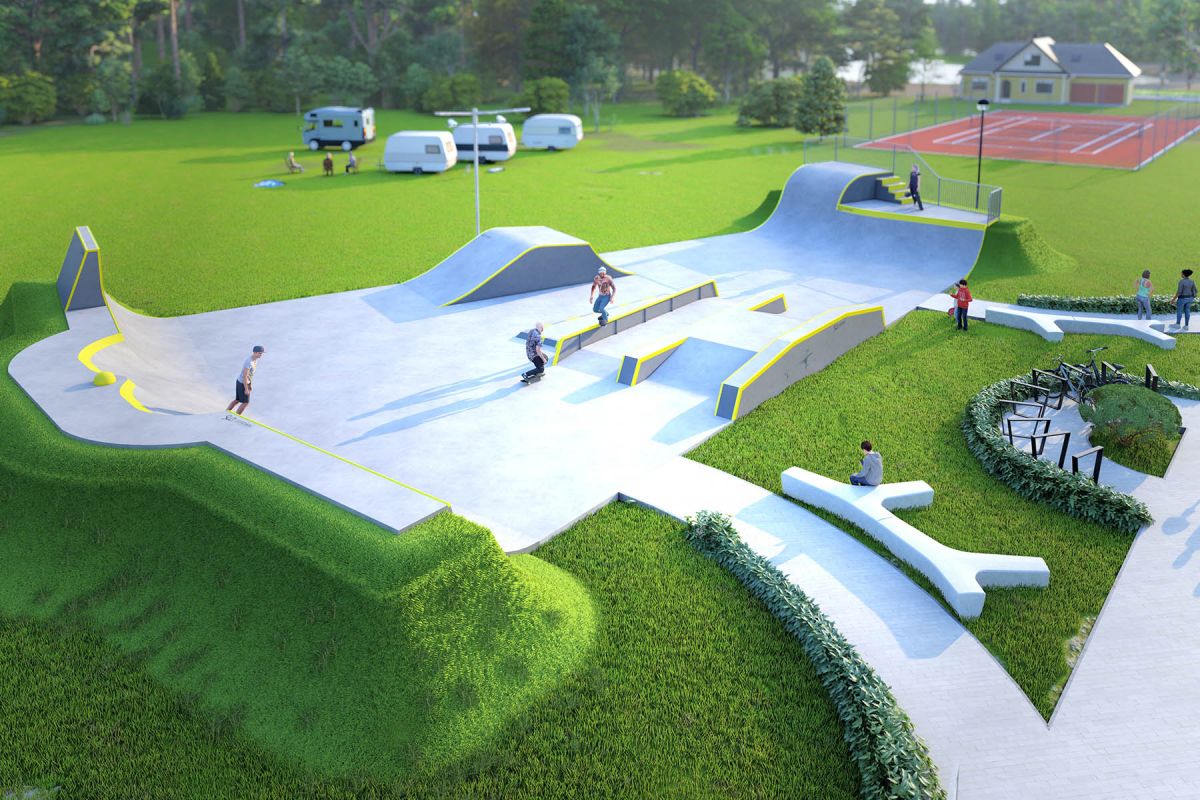 Projekt skateparku betonowego - Więcbork