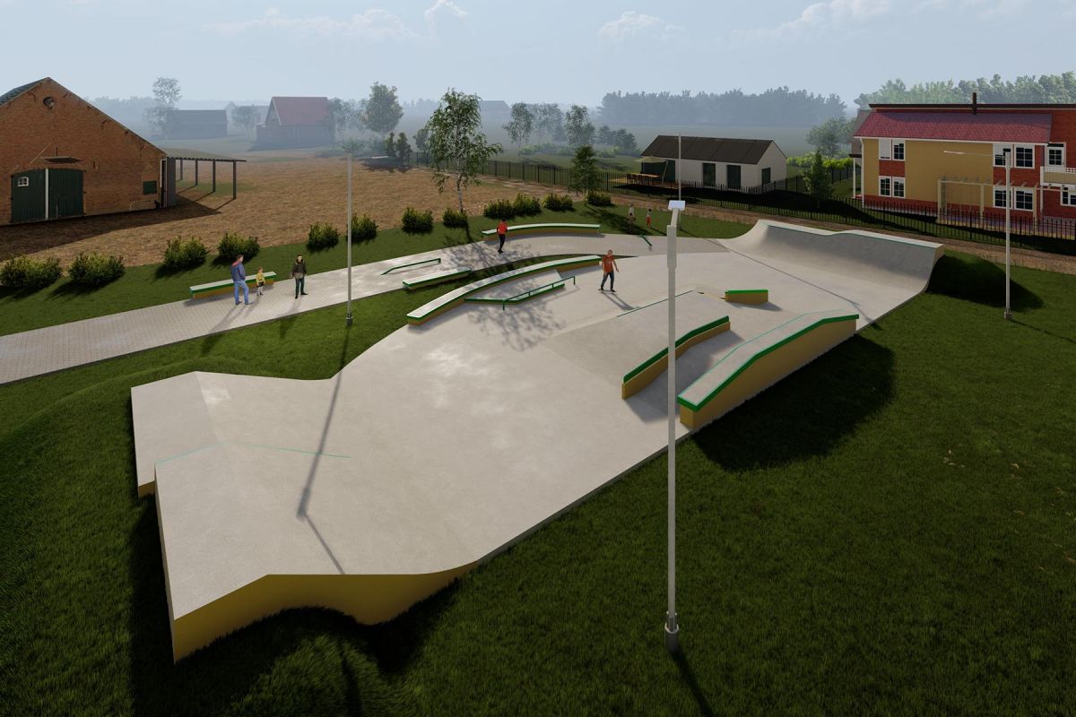 Projekt skateparku betonowego - Leszno