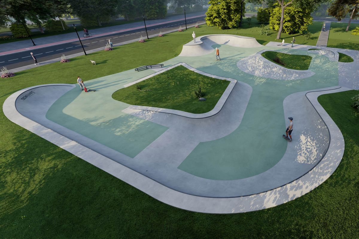 Projekt skateparku - Szczecin (ul. Chełmińska)