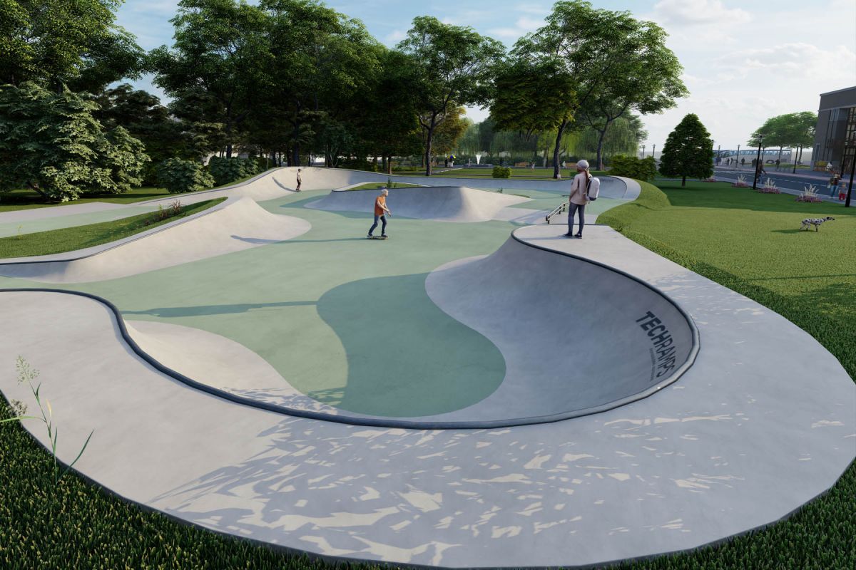 Projekt skateparku - Szczecin (ul. Chełmińska)