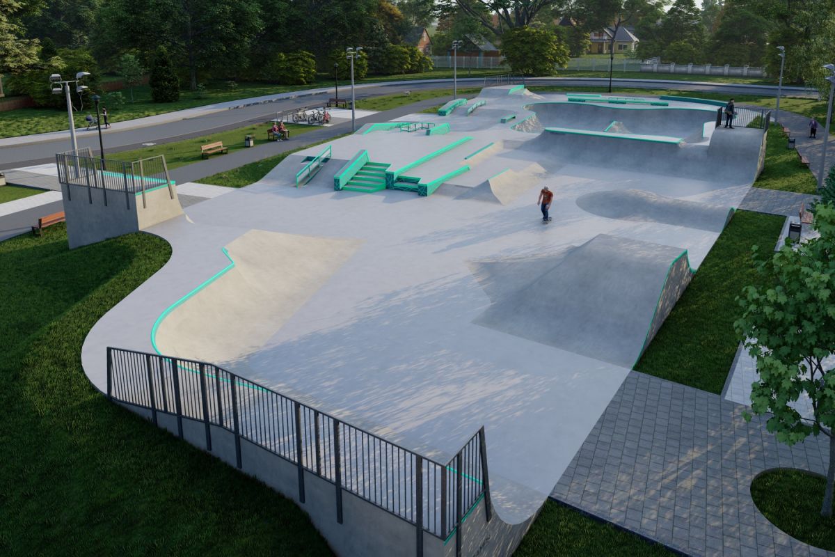 Projekt skateparku betonowego - Zielonka k. Warszawy