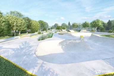 Projet de skatepark en béton - Solec Kujawski