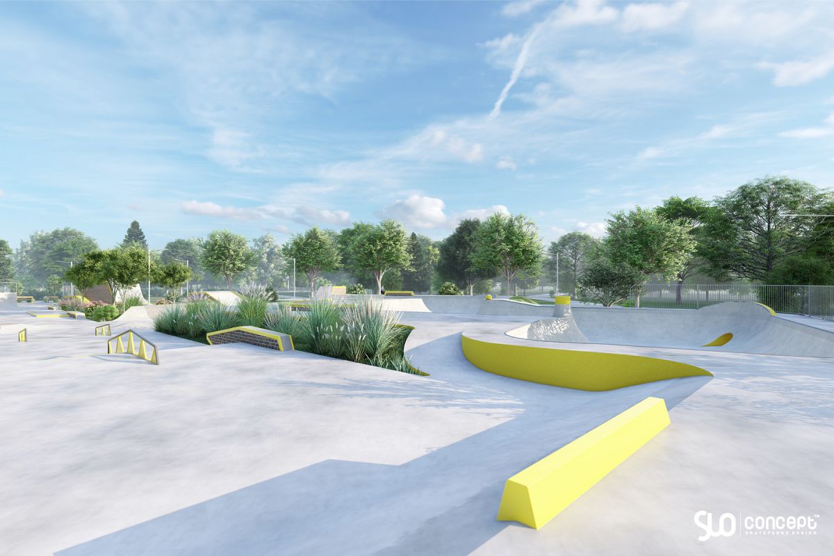 Projet de skatepark en béton - Solec Kujawski