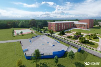 Projet de skatepark et de pumptrack en béton - Skawina