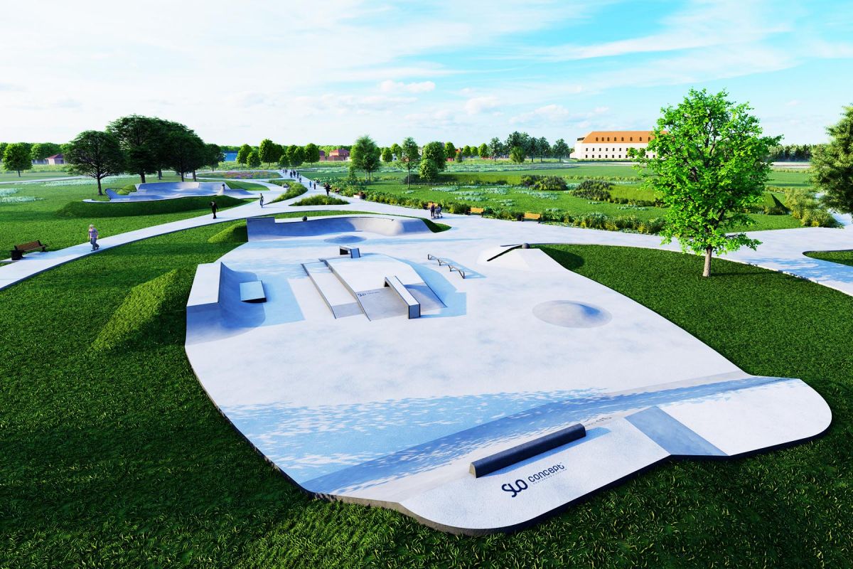Projekt skateparku i pumptracku - Niepołomice Błonia 