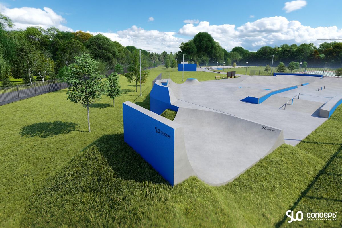 Projekt skateparku betonowego i pumptracku - Skawina