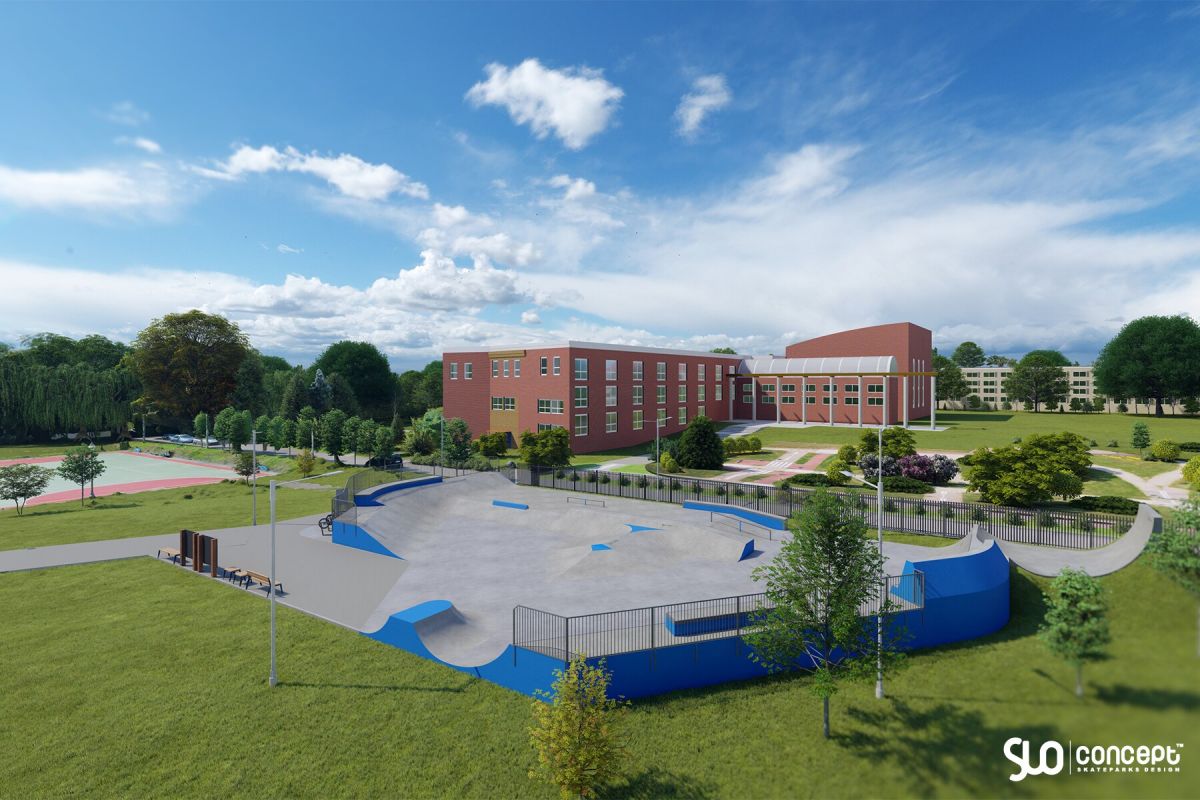 Projekt skateparku betonowego i pumptracku - Skawina