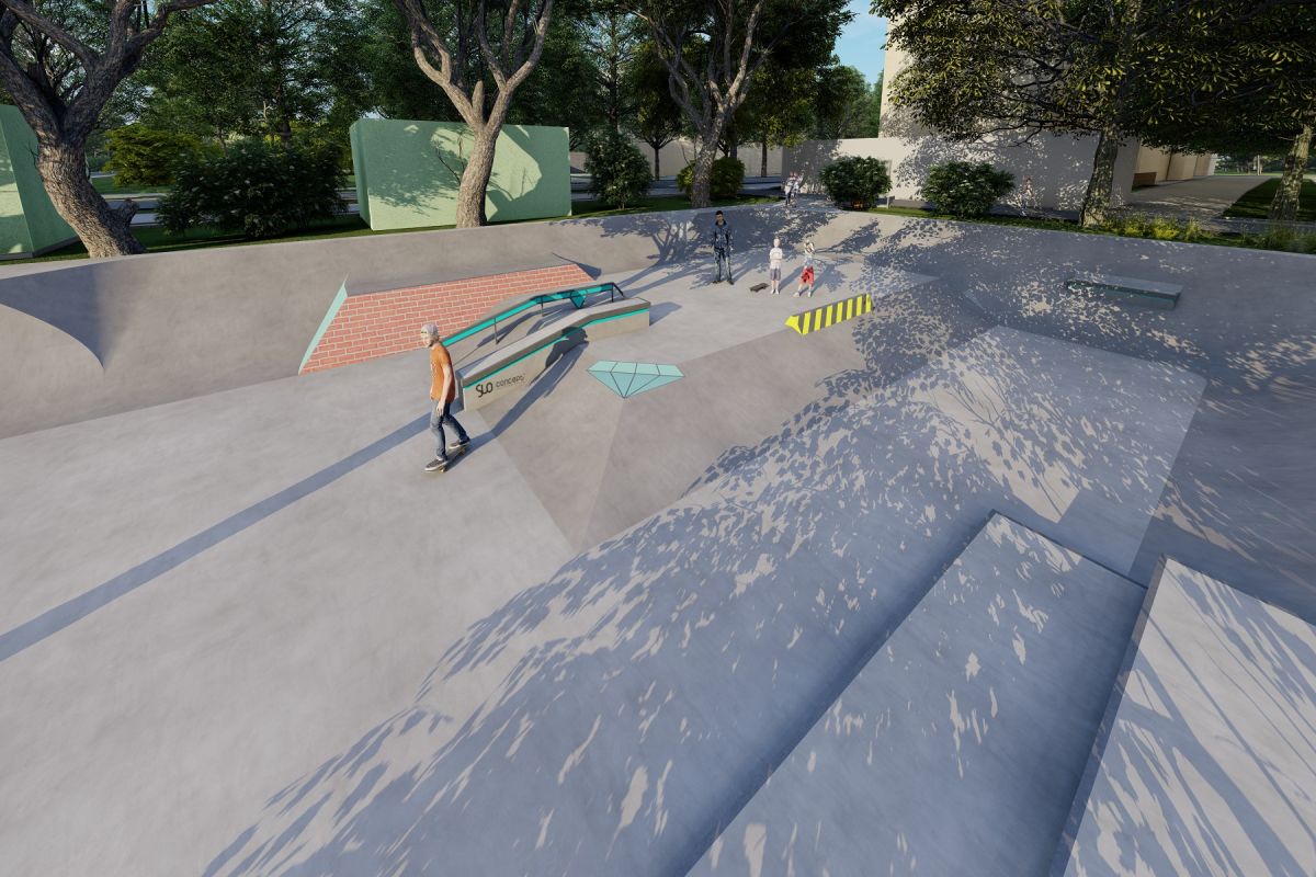 Projekt skateparku betonowego - Wrocław (Pilczyce)