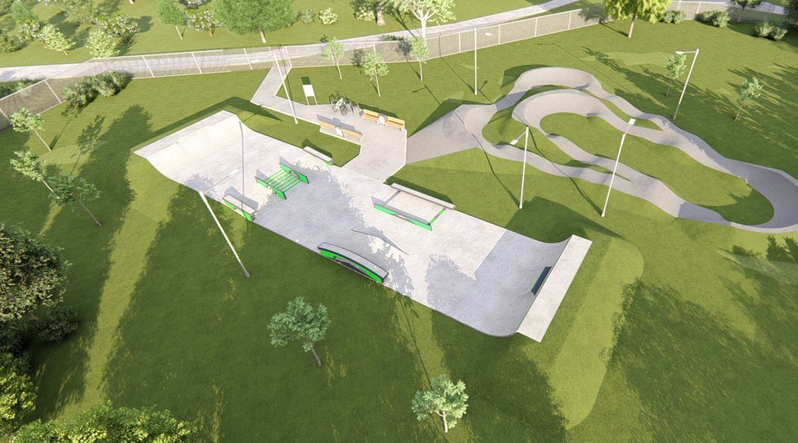 skatepark en béton