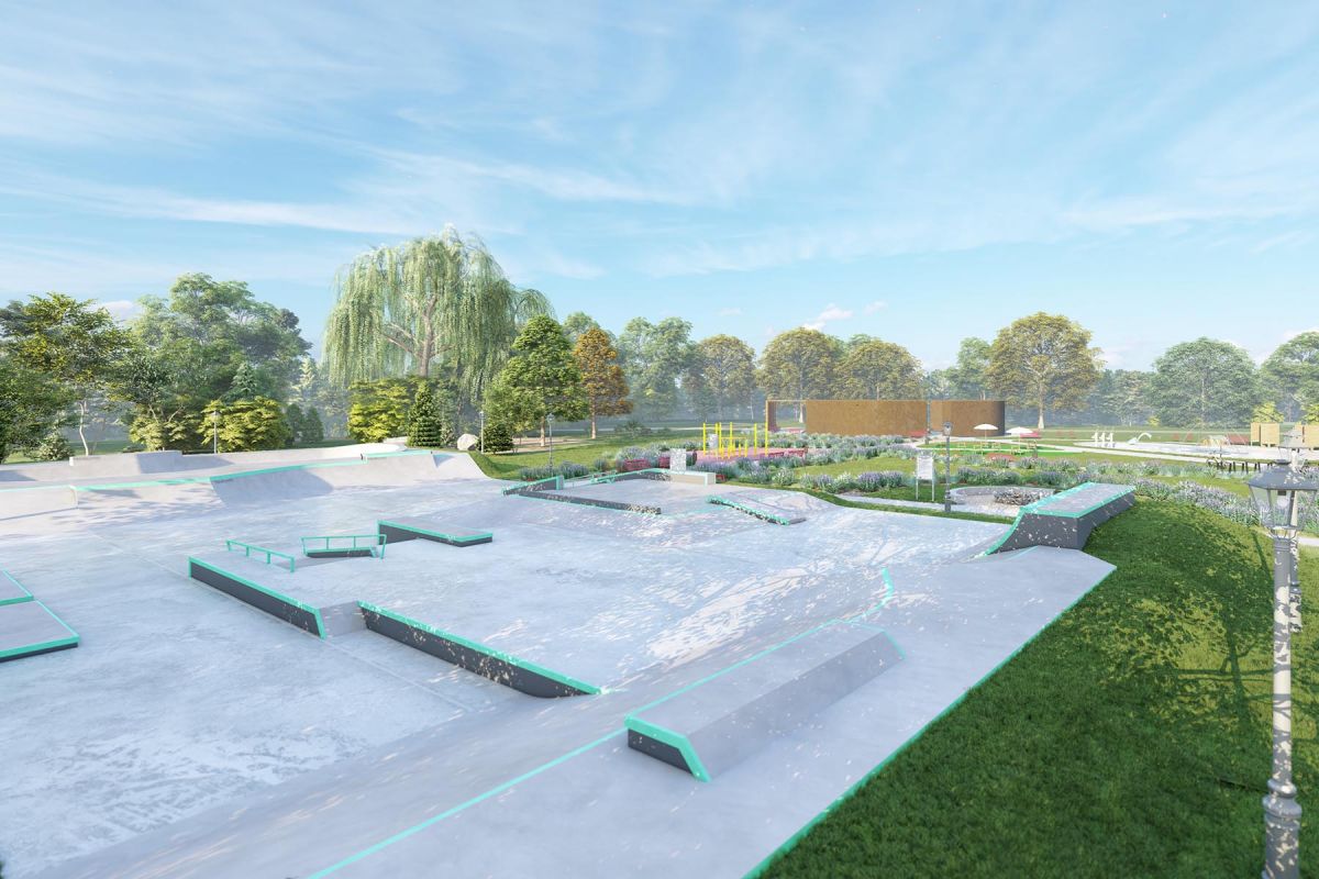 Entwurf eines Skateparks aus Beton – Wojkowice