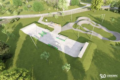 Design av skatepark og pumptrack i betong - Wierzchowo