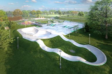 Entwurf eines Skateparks aus Beton – Wojkowice