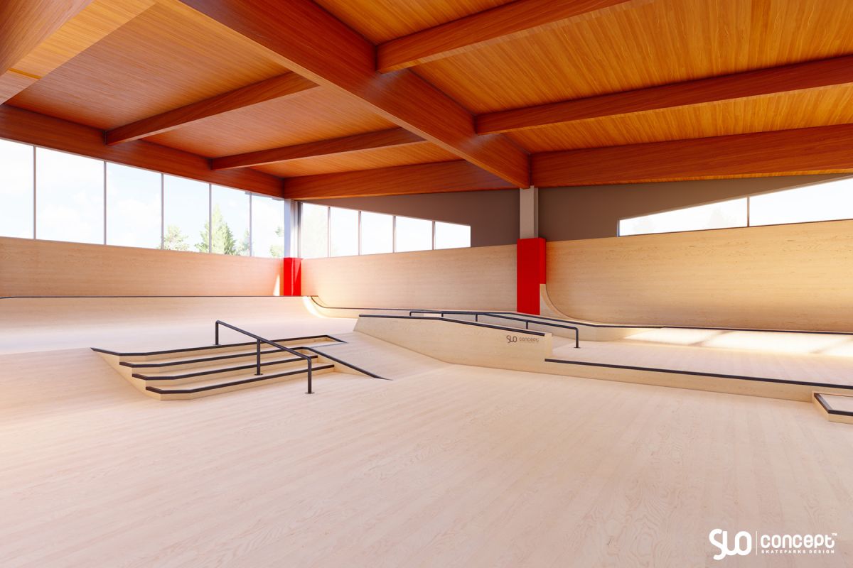 Projet de skatepark modulaire intérieur - Zory