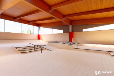 Projet de skatepark modulaire intérieur - Zory