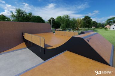 Projet de skatepark modulaire en bois - Wieprz-Frydrychowice