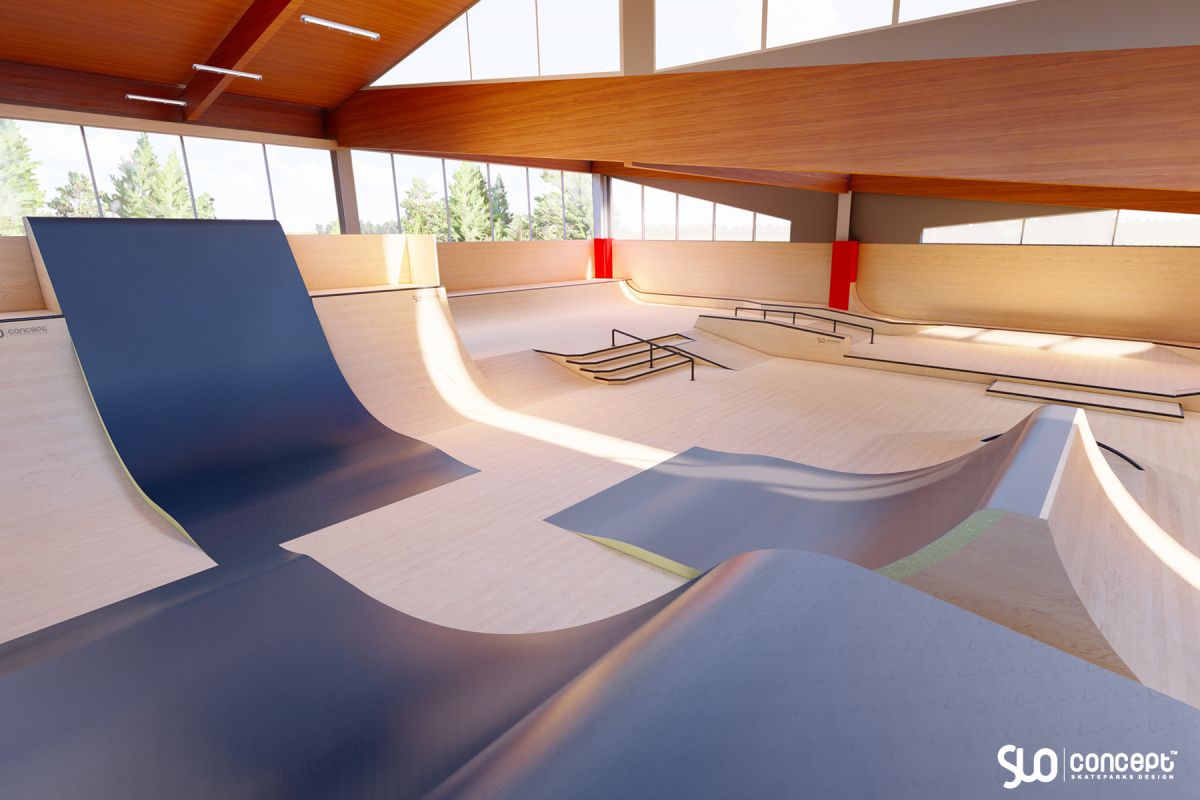 Projekt skateparku modułowego indoor - Żory