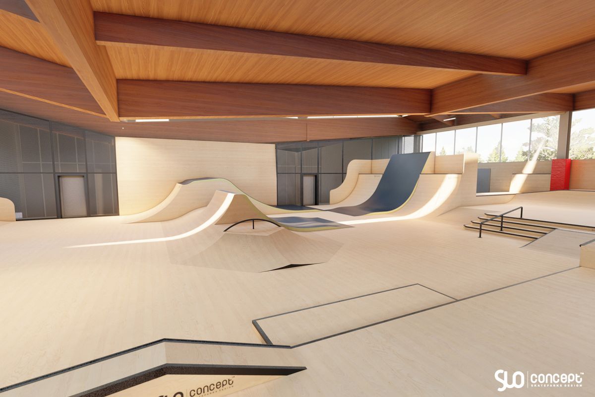 Projekt skateparku modułowego indoor - Żory