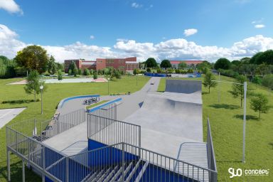 Projet de skatepark et de pumptrack en béton - Skawina
