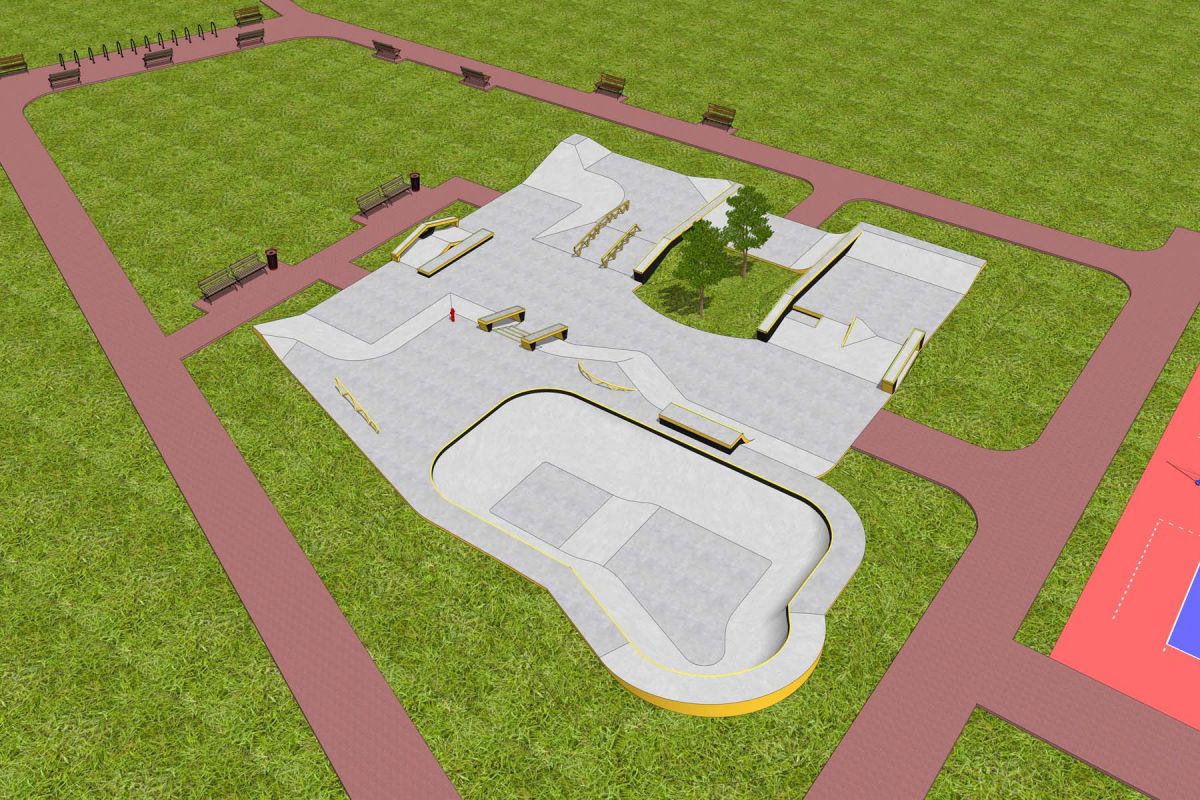 Skatepark project - Wrocław (ul. Ślężna)