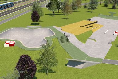 Skatepark project - Skatepark Kraków Lotników Park