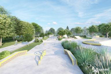 Skatepark-Projekt aus Beton - Solec Kujawski