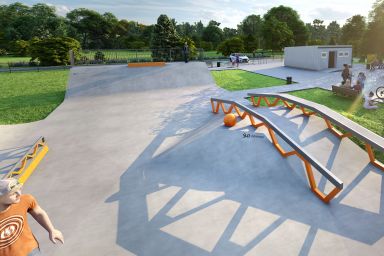 Skatepark-prosjekt i betong - Nowa Wieś Wielka
