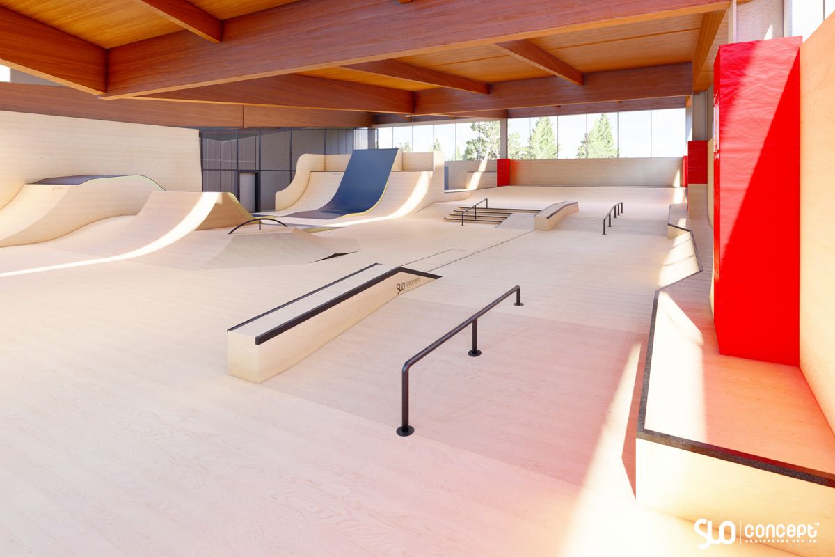 Projekt skateparku modułowego indoor - Żory