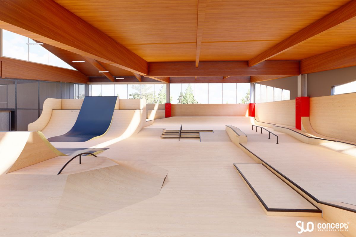 Indoor modular skatepark project - Zory