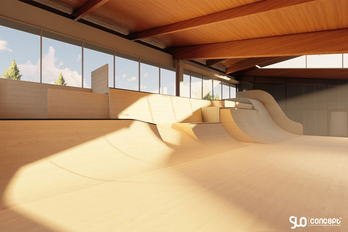 Projet de skatepark modulaire intérieur - Zory