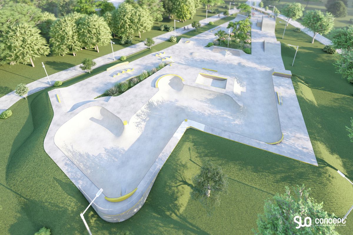 Projekt skateparku betonowego - Solec Kujawski