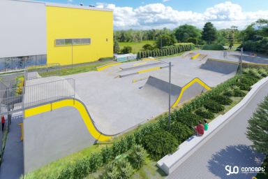 Projekt eines Skateparks aus Beton - Tarnowskie Góry
