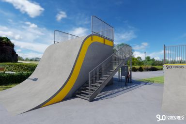 Projekt eines Skateparks aus Beton - Tarnowskie Góry