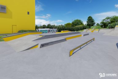 Projekt eines Skateparks aus Beton - Tarnowskie Góry