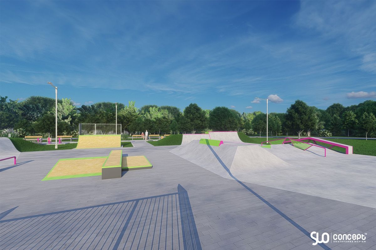 Prosjekt for skatepark og pumptrack i betong - Tęgoborze