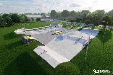 Projekt für Skatepark und Pumptrack aus Beton - Tęgoborze