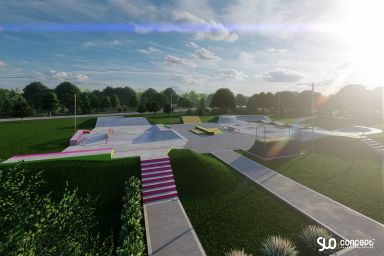 Projekt für Skatepark und Pumptrack aus Beton - Tęgoborze