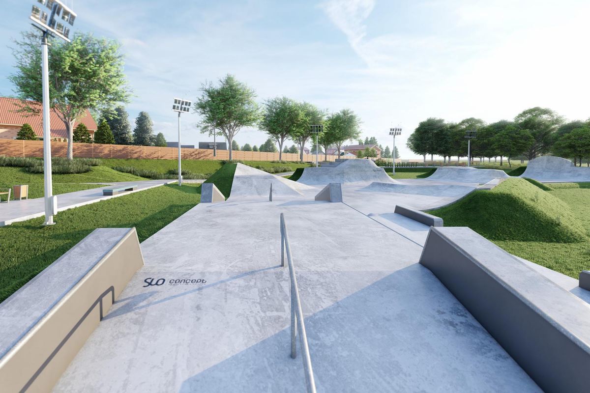 Projet de skatepark en béton - Pniewy