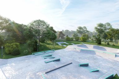 Entwurf eines Skateparks aus Beton – Wojkowice